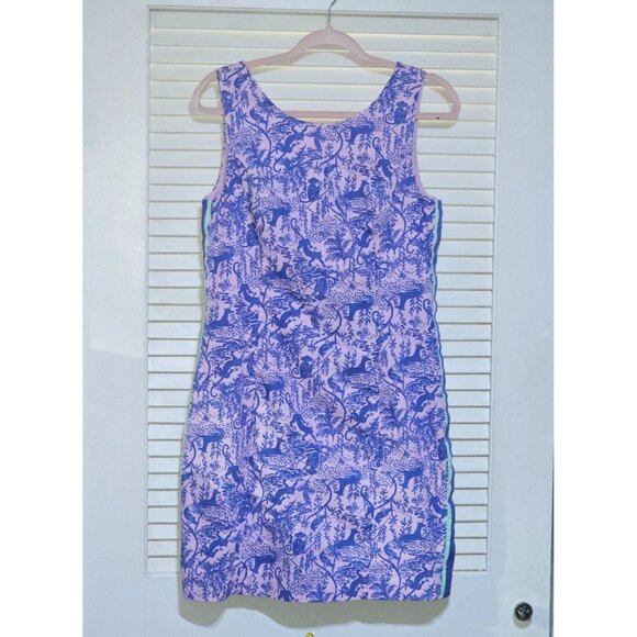 Lilly Pulitzer Women's Lilac Mila Shift Dress As I Can See Camelflage Sz 10 2787 - Picture 14 of 16